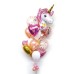 Unicorn Μπουκέτο μπαλόνια με κομφετί 