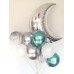 Ασημί Φεγγάρι & Μπαλόνια Chrome με Ήλιον