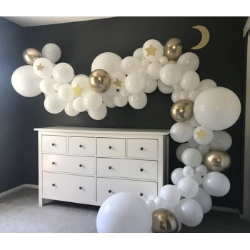 Γιρλάντα μπαλονιών welcome baby λευκή